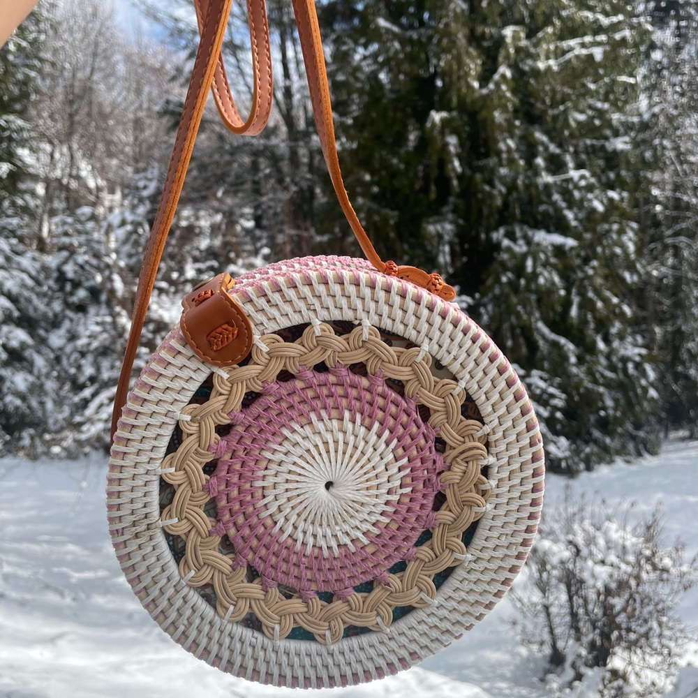 Rattan Round Bag